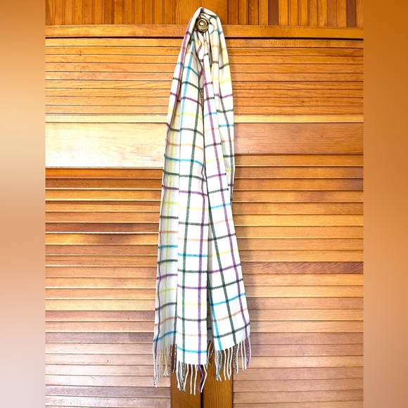 COACH 1941 Wool & Cashmere Plaid Scarf - Picture 2 of 7